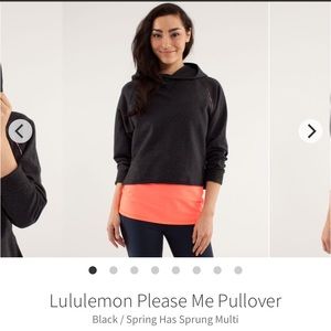 RARE Lululemon Please Me cropped hoodie
